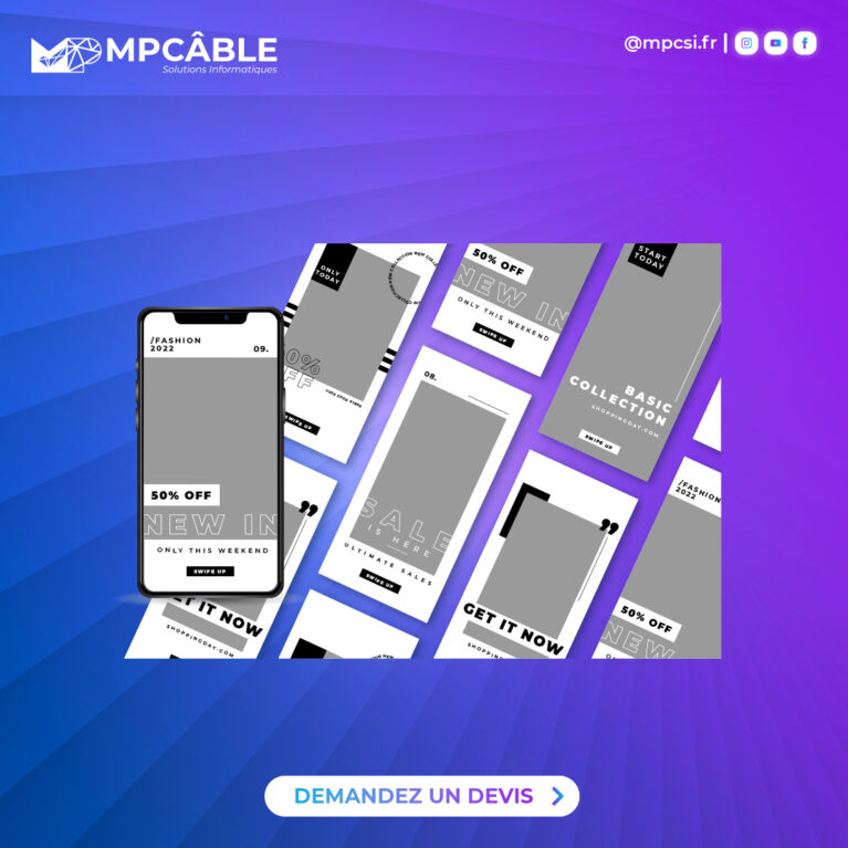Design template pour réseaux sociaux